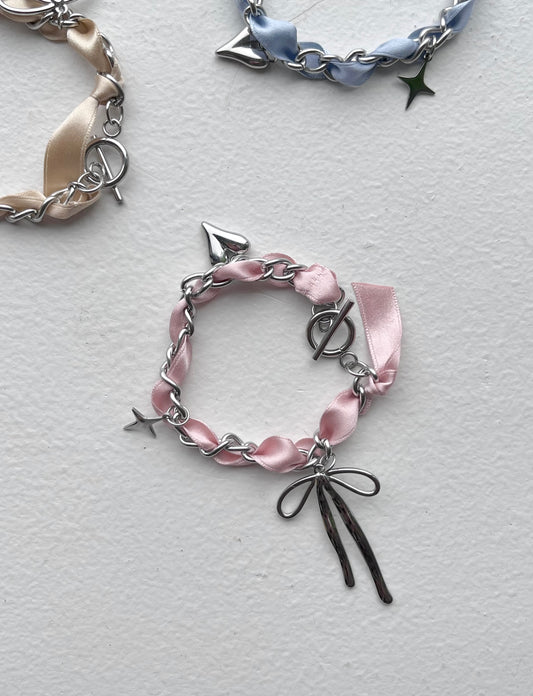 CORA Coquette Chain Bracelet - Blush Pink