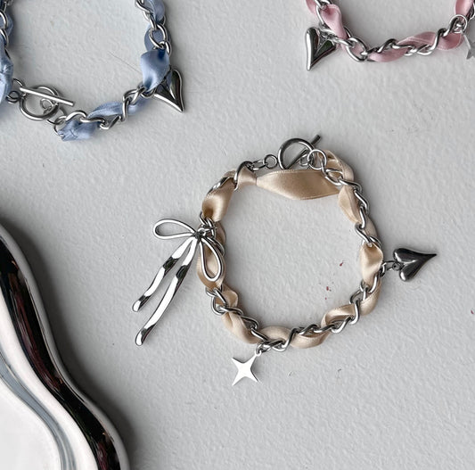 CORA Coquette Chain Bracelet - Champagne Yellow